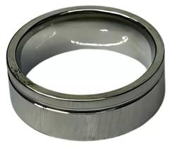 Aliança de Aço Inox 8mm Escovada Prateada + Solitário Zircônia + Caixa Coração Veludo Casamento Noivado Presente