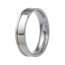 Aliança de Aço Plus com Filete de Ouro (Cada) Aliança de Aço Plus com Filete de Ouro (Cada)