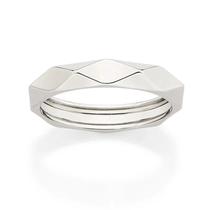 Aliança de casamento e noivado banhado ouro18k fina anel de compromisso namoro rommanel geométrico quadrada ou prata 925 unissex 513220 313220