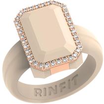 Aliança de casamento feminina de silicone Ring Rinfit nude, tamanho 8 Aliança de casamento feminina de silicone Ring Rinfit nude, tamanho 8