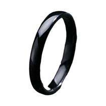 Aliança De Casamento Hipoalergênica De Cerâmica 3mm De Largura Anel Minimalista Empilhável Para