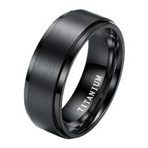 Aliança de casamento Jstyle Titanium de 8 mm, ajuste confortável para homens/mulheres Aliança de casamento Jstyle Titanium de 8 mm, ajuste confortável para homens/mulheres