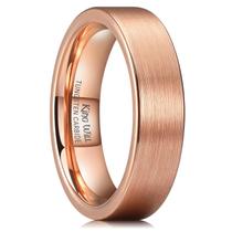 Aliança de casamento King Will GLORY 18K em ouro rosa de tungstênio 6mm Aliança de casamento King Will GLORY 18K em ouro rosa de tungstênio 6mm