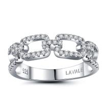 Aliança de casamento LAVALE Moissanite Chain Link S925 Silver Women