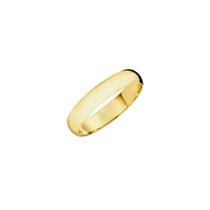 Aliança de Casamento Ouro 10k Meia Cana Lisa 4mm