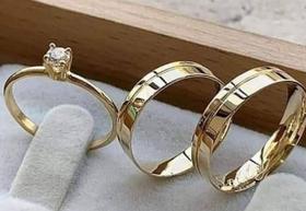 Aliança de moedas antigas,frizo e anel solitário pedra de zirconia. Feminino. Aliança de moedas antigas,frizo e anel solitário pedra de zirconia. Feminino.