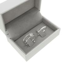 Aliança De Namoro Cravejada Prata 950 + Anel Solitário