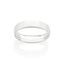 Aliança de namoro fina prata 925 casamento ou noivado anel de compromisso rommanel unissex 4 mm lisa 810219