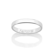 Aliança de namoro fina prata 925 casamento ou noivado anel de compromisso rommanel unissex lisa 3 mm 810205 Aliança de namoro fina prata 925 casamento ou noivado anel de compromisso rommanel unissex lisa 3 mm 810205