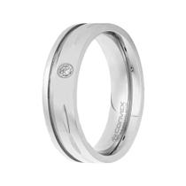 Aliança de Namoro Gaia 6mm com Zircônia Aliança de Namoro Gaia 6mm com Zircônia