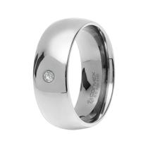 Aliança de Namoro Haia Abaulada 8mm com Zircônia Aliança de Namoro Haia Abaulada 8mm com Zircônia