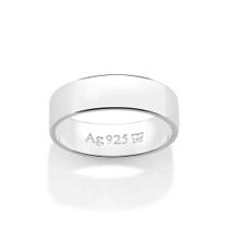 Aliança de namoro prata 925 casamento ou noivado anel rommanel unissex 5 mm lisa 810206 Aliança de namoro prata 925 casamento ou noivado anel rommanel unissex 5 mm lisa 810206