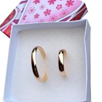 Aliança de Noivado Casamento 3mm Ouro 18k Folheada Lisa Semi-Joia Banho Fina