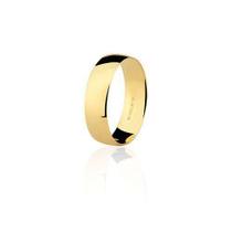 Aliança De Ouro 18K Sem Diamante 6 mm de largura