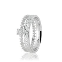 Aliança de Ouro Branco 18K 10 Pontos Diamante Central Aliança de Ouro Branco 18K 10 Pontos Diamante Central