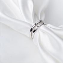 Aliança de prata Sol e Lua Em Estoque