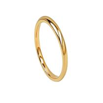 Aliança de Tungstênio Ouro 18K 2mm tradicional anatômica