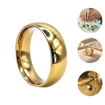 Aliança de Tungstênio Ouro 18K 6mm tradicional anatômica Aliança de Tungstênio Ouro 18K 6mm tradicional anatômica