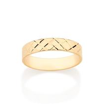 Aliança Diamantada Rommanel Folheado a Ouro 513274