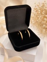 Aliança em aço inoxidável dourado 2 mm casamento casal noivado namoro compromisso Aliança em aço inoxidável dourado 2 mm casamento casal noivado namoro compromisso