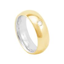 Aliança em Ouro 10k e Aço Antialérgico 6,3MM - AU10288 Aliança em Ouro 10k e Aço Antialérgico 6,3MM - AU10288