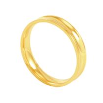 Aliança em Ouro 18K Côncava Masculina 4MM - AU5305