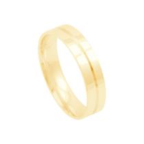 Aliança em Ouro 18K Feminina com Friso 5MM - AU12611