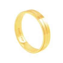 Aliança em Ouro 18K Masculina com Friso - AU1177