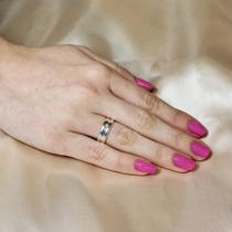 Aliança em Prata 5,7mm Côncava com Zircônia