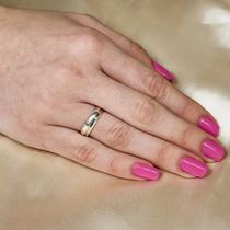 Aliança em Prata 5mm Com Filete em Ouro 18k Love com Zircônia Aliança em Prata 5mm Com Filete em Ouro 18k Love com Zircônia