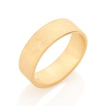 Aliança escovada banhada a ouro 511619 Rommanel Aliança escovada banhada a ouro 511619 Rommanel