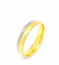 Aliança Faixa Rodinada Efeito Escovado Banho Ouro 18k 4179 Aliança Faixa Rodinada Efeito Escovado Banho Ouro 18k 4179