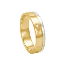 Aliança Feminina 5MM com Diamante em Ouro 18K - AU1151 Aliança Feminina 5MM com Diamante em Ouro 18K - AU1151