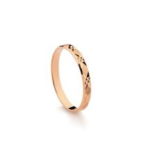 Aliança Feminina Trabalhada em Ouro 18k Rosé com 2,5 mm