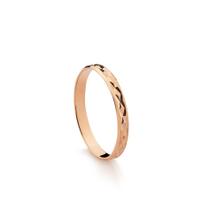 Aliança Feminina Trabalhada em Ouro 18k Rosé com 2,5 mm