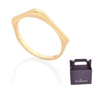 Aliança Fina Angular Banhado à Ouro Rommanel 513442 Aliança Fina Angular Banhado à Ouro Rommanel 513442