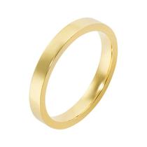 Aliança Folheada A Ouro 18K 3mm Reta Anatômica