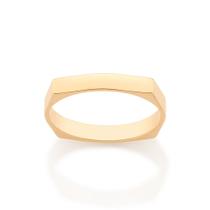 Aliança geométrica folheada a ouro 512992 Rommanel Aliança geométrica folheada a ouro 512992 Rommanel