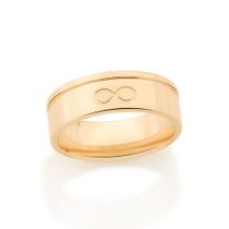 Aliança infinito banhada a ouro 512868 Rommanel