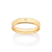 Aliança lisa banhada a ouro BRANCO 513464 Rommanel Aliança lisa banhada a ouro BRANCO 513464 Rommanel