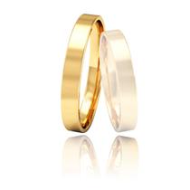 Aliança Masculina de Casamento 3mm Ouro 18k-Veneza