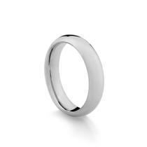 Aliança Masculina em Ouro 18K Branco 5,0mm