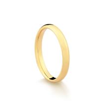 Aliança Masculina em ouro Amarelo 18K 3,0mm - Fluiarte Joias