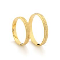 Aliança Masculina Granitada em Ouro Amarelo 18K 3,0 mm