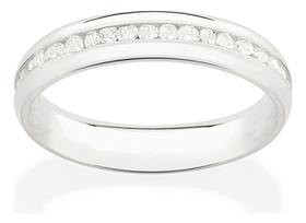 Aliança Meia Cana De 4 Mm Cravejada Por 36 810221 Aliança Meia Cana De 4 Mm Cravejada Por 36 810221