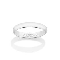 Aliança meia cana de prata 925 810208 Rommanel Aliança meia cana de prata 925 810208 Rommanel