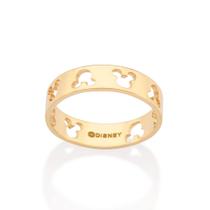 Aliança mickeys vazados folheada a ouro 513426 Rommanel