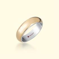 Aliança Mista Ouro 12k e Prata 950 6mm anatômica modelo Classique masculina Aliança Mista Ouro 12k e Prata 950 6mm anatômica modelo Classique masculina