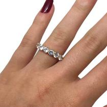 Aliança Moissanite Brilhantes 22Pt Ouro 18K 23658 K540