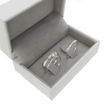 Aliança Namoro Torcido De Prata 950 + Anel Solitário